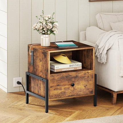 Dreamade Nightstand with Charging Station