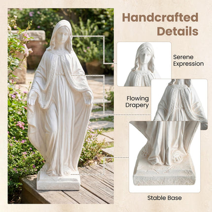 Dreamade Virgin Mary Garden Statue 31.5"| Blessed Mother Outdoor Religious Statue