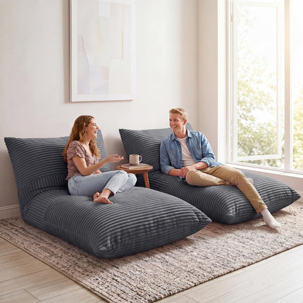 Dreamade 3-in-1 Bean Bag Chair with Soft Crushed Sponge & Comfy Corduroy Fabric