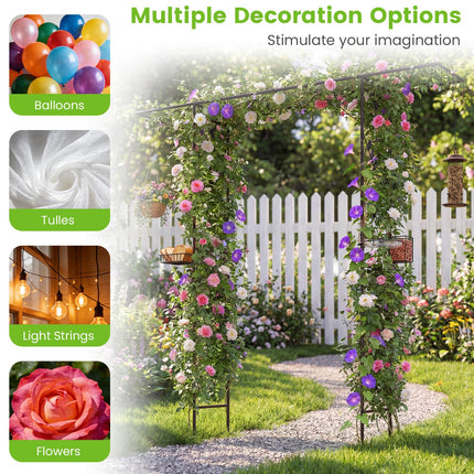 Dreamade 84'' Garden Arbor with Bird Feeding Station