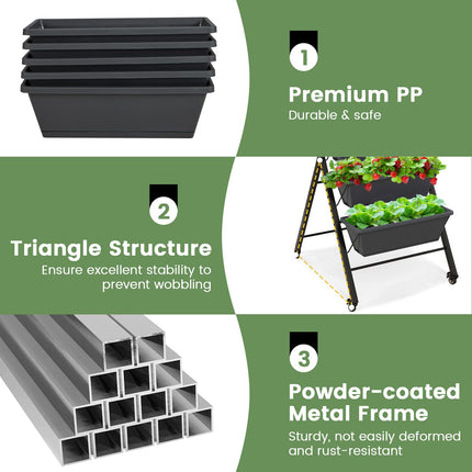 Dreamade Vertical Raised Garden Bed on Wheels