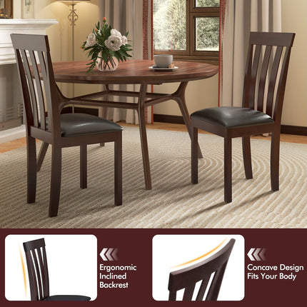 Dreamade Wood Dining Chair, Mid Century Dining Side Chairs for Kitchen, Dining Room, Restaurant