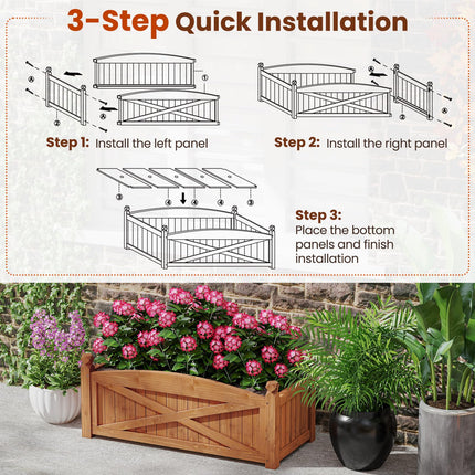 Dreamade Rectangular Garden Bed for Vegetables Flower Herb Fruit