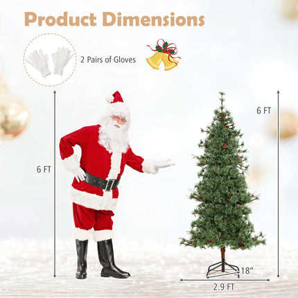 Dreamade Cashmere Christmas Tree with Pine Needles LED Lights with Bulb Cover