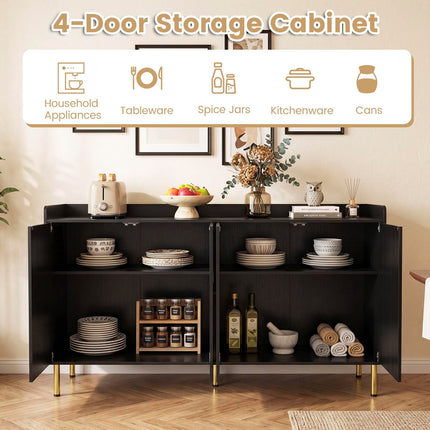 Dreamade 55" Modern Buffet Cabinet with 4 Doors