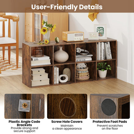 Dreamade Floor Standing Bookshelf with Storage and 2 Anti Tipping Kits