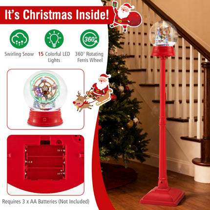 Dreamade 5 Ft Christmas Snow Globe Lantern ( Snowing Santa with Ferris Wheel )