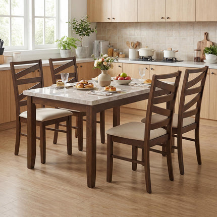 Dreamade Kitchen Chairs with Tall Backrests for Dining Room