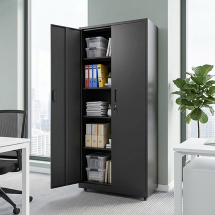 Dreamade 73" Tall Metal Storage Cabinet for Garage and Office