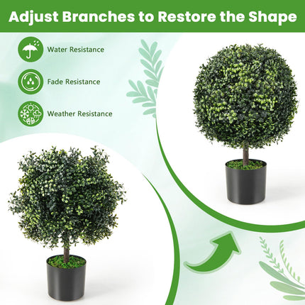 Dreamade 22" Artificial Boxwood Topiary Ball Tree