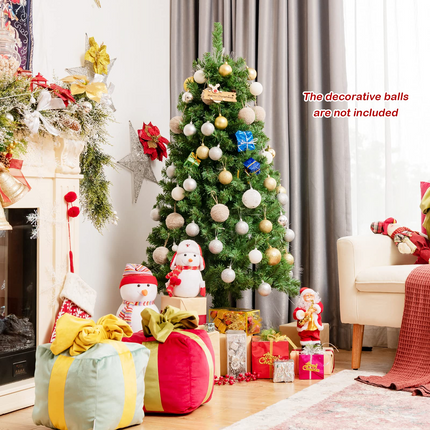 Dreamade Fiber Optic Artificial Christmas Tree, Pre-lit Premium Spruce Tree with Solid Metal Stand - DreamadeUS