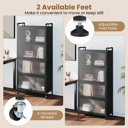 Dreamade 5-Tier Kitchen Storage Cabinet, Freestanding Metal Baker's Rack