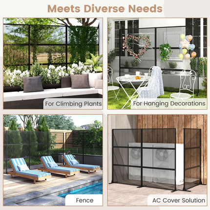 Dreamade Metal Privacy Screen with Expansion Bolts and Connection Screws