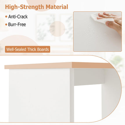 Dreamade White Small Desk for Bedroom