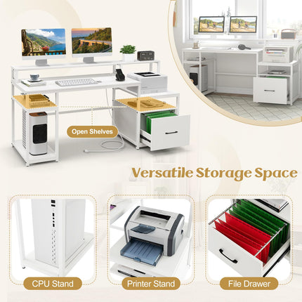 Dreamade Computer Desk with Drawer