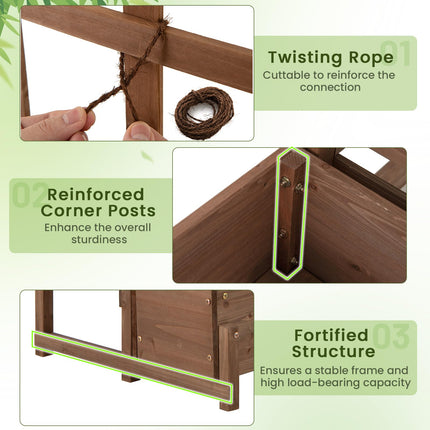 Dreamade Raised Garden Bed with Legs and Trellis