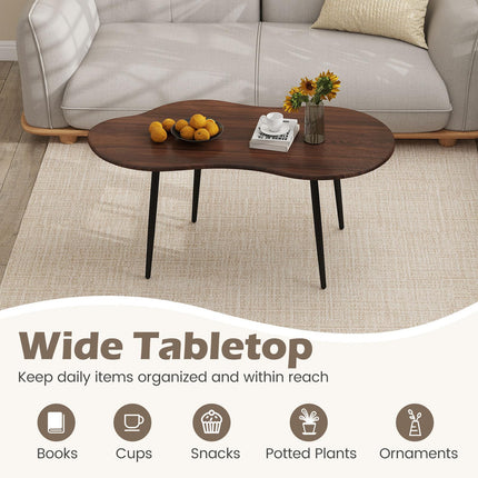 Dreamade Cloud Coffee Table | 39.5" Small Center Table with Metal Frame