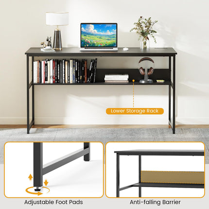 Dreamade 55 Inch Computer Desk with Charging Station