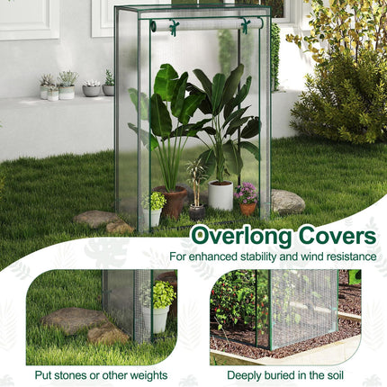 Dreamade Portable Mini Greenhouse with Roll-Up Zippered Door