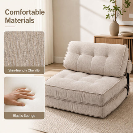 Dreamade 3-in-1 Folding Sofa Bed with Bolster & Pillow