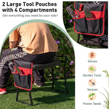 Dreamade Garden Kneeler & Seat Folding Gardening Stool