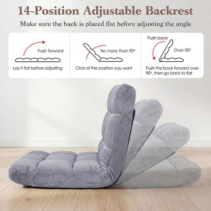 Dreamade Floor Chair with 14-Position Adjustable
