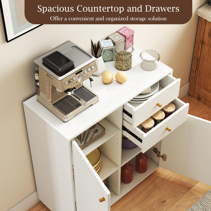 Dreamade Sideboard Buffet Cabinet Modern Sideboard Storage Cabinet