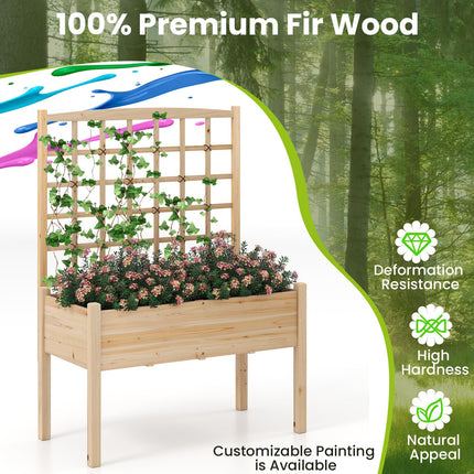 Dreamade Raised Garden Bed with Trellis