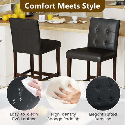 Dreamade Bar Stools Set of 2/4 with Button Tufted Back