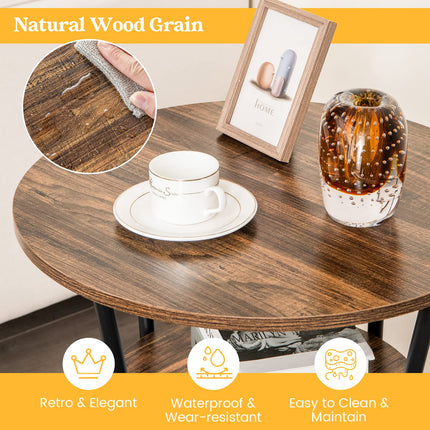 Dreamade Round End Table Set