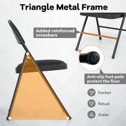 Dreamade Portable Party Chairs with Metal Frame