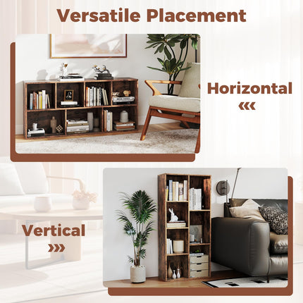 Dreamade Floor Standing Open Bookshelf w/Storage Shelves