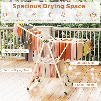 Dreamade Clothes Drying Rack with Height Adjustable Wings