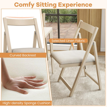 Dreamade Folding Dining Chairs Set of 4
