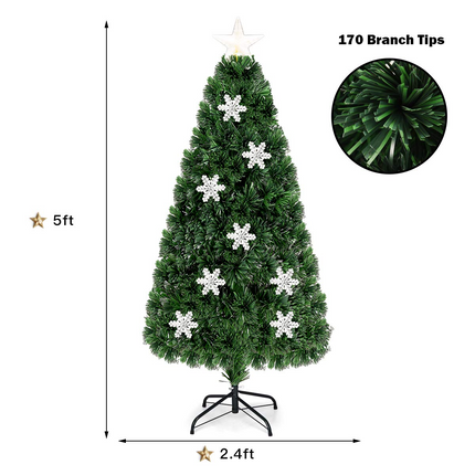 Dreamade Pre-Lit Fiber Optic Artificial Christmas Tree - DreamadeUS