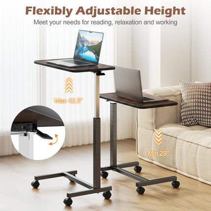 Dreamade Overbed Table with Lockable Rolling Wheels