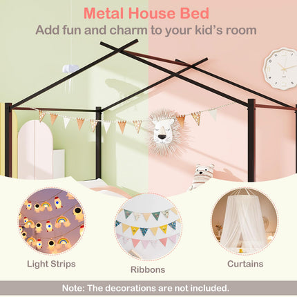 Dreamade Full Size House Bed with 2 Storage Drawers