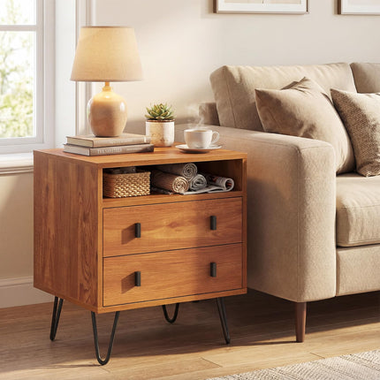 Dreamade Night Stand with 2 Drawers for Bedroom Home Office