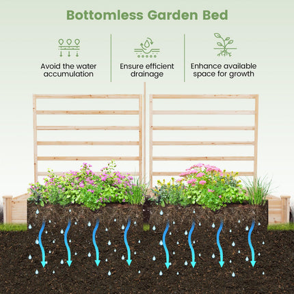 Dreamade Raised Garden Bed with Trellis