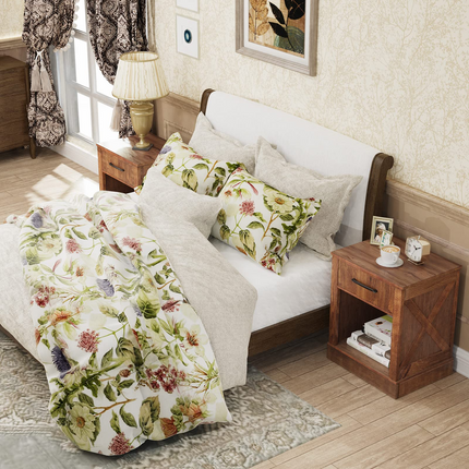Wooden Sofa Side Table for Bedroom Office Study