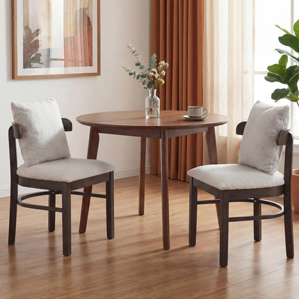 Dreamade Wood Dining Chairs Set of 2/4 w/Removable Pillow