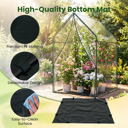 Dreamade Mini Outdoor Portable Green House with Sturdy Metal Frame