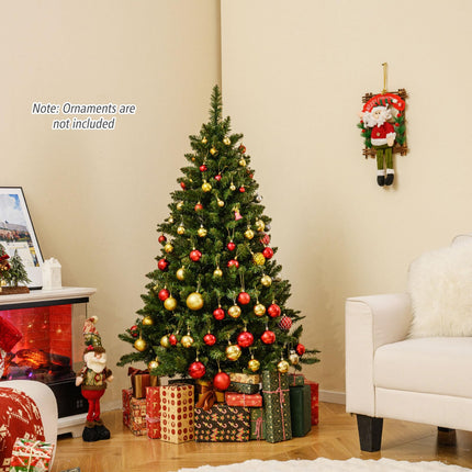 Dreamade Pre-Lit Artificial Christmas Tree with 7 Lighting Modes & Folding Metal Stand