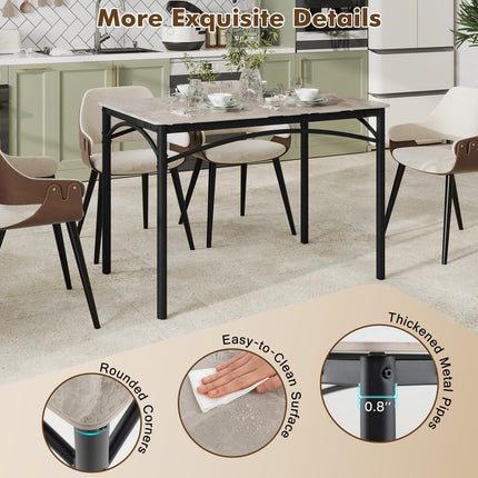 Dreamade Dining Table with Large Faux Marble Tabletop