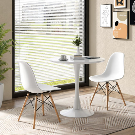Dreamade Dining Room Table Set for 2 or 4, Compact Kitchen Dining Table Set with 32" Round Table and DSW Chairs