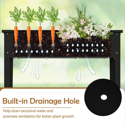 Dreamade Metal Raised Garden Bed with Legs(40”x16”x32”)