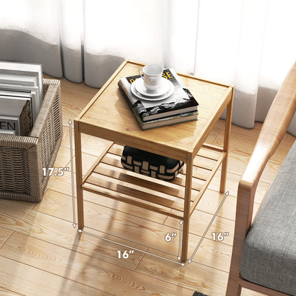 Dreamade Bamboo Nightstands Set of 2