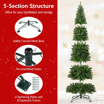 Dreamade 12 FT Pre-Lit Artificial Christmas Tree with Quick Power Connector