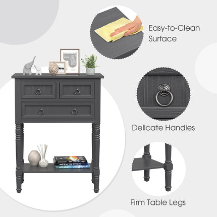 Dreamade Console Table with Drawers