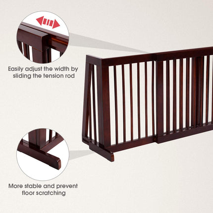 Adjustable Freestanding Pet Gate Step Over Fence - Dreamade